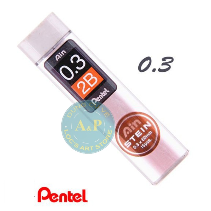 [Lộc's Art Store][chính hãng]Ruột bút chì bấm Pentel 2B