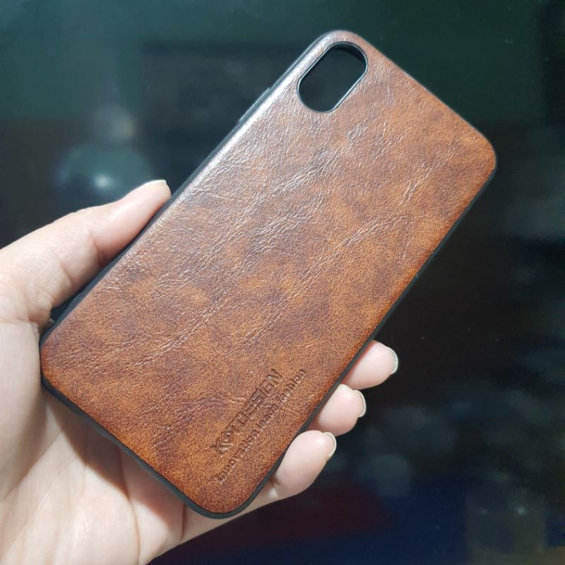 Ốp lưng da Iphone X hiệu KST DESING (NÂU)