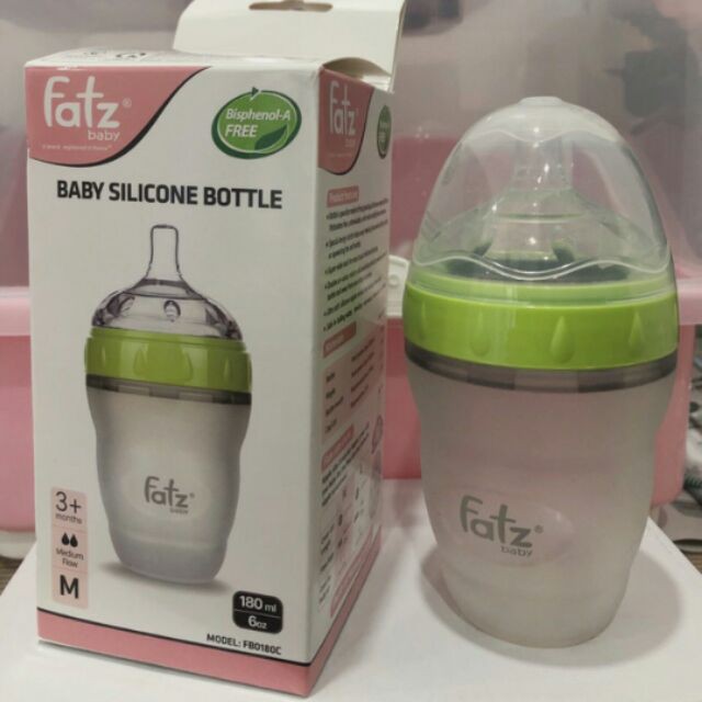 Bình sữa Silicon Cổ Siêu Rộng đủ size Fatz baby