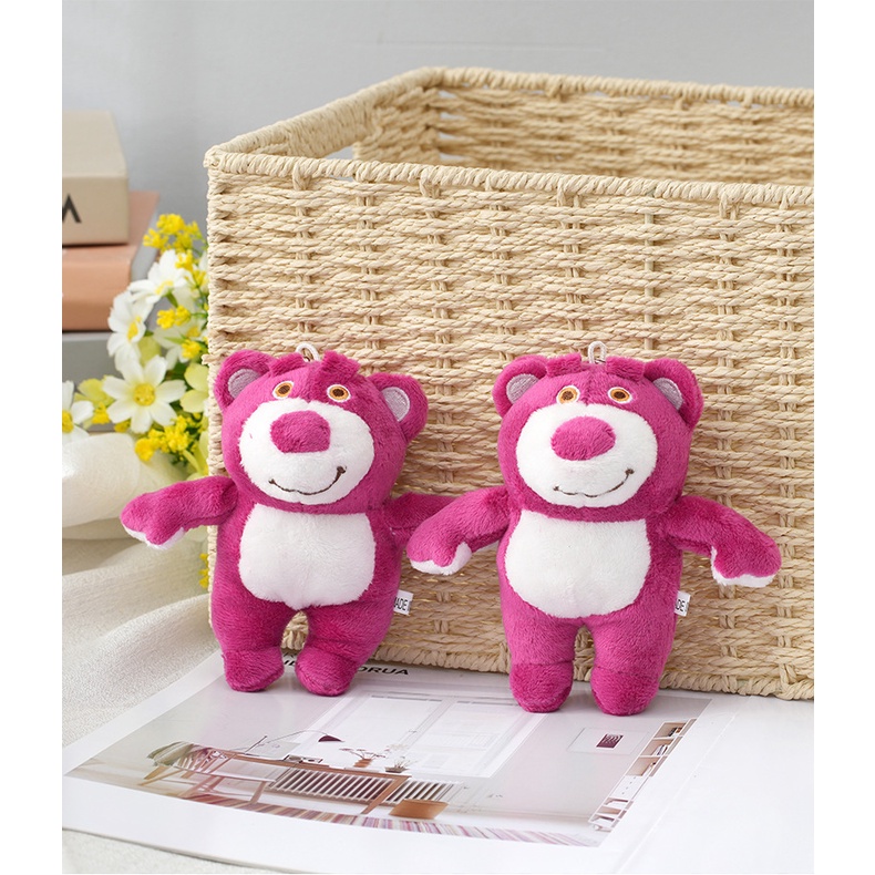 Đồ Chơi Thú Nhồi Bông Hình Gấu Hồng 12cm Đáng Yêu