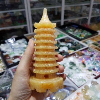 Tháp văn xương đá ngọc hoàng long 12cm