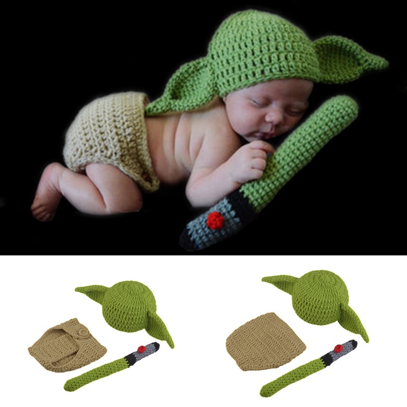 Bộ Trang Phục Hóa Trang Nhân Vật Yoda Trong Phim Star Wars Dành Cho Bé 0-6 Tháng Tuổi