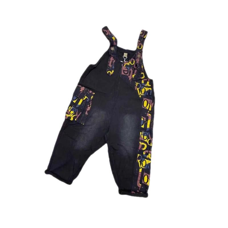 Quần Yếm Denim Dáng Rộng In Chữ Thời Trang Cá Tính Cho Nữ