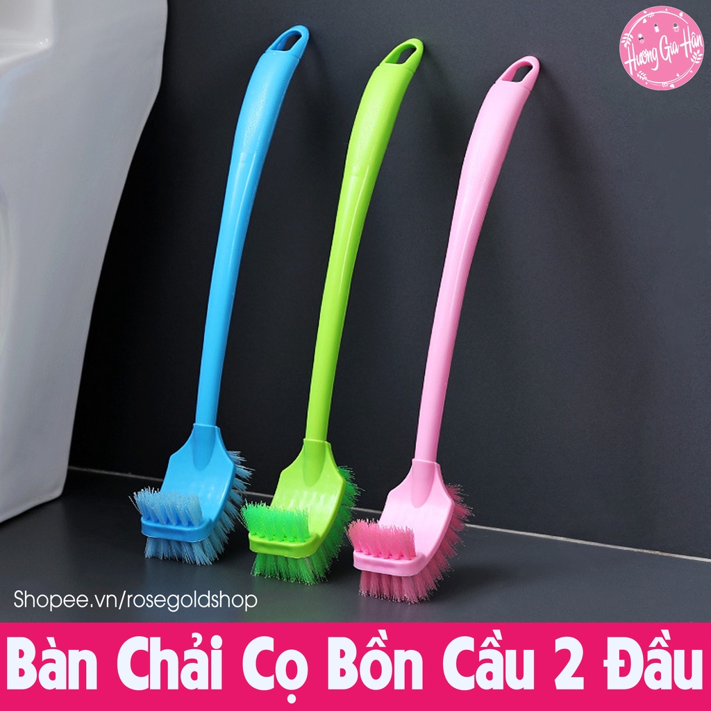 Bàn Chải Cọ Bồn Cầu 2 Đầu Tiện Dụng, Giúp Chị Em Tiết Kiệm Thời Gian Hơn