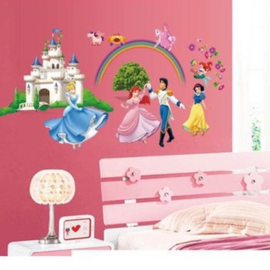 Tranh decal dán tường LỌ LEM VÀ DẠ HỘI cho bé - Decal dán tường 71/