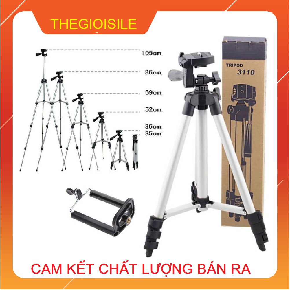 [ BÁN SỈ ] Gậy TRIPOD MINI 3110- 3 chân kéo dài được và giá đỡ điện thoại tặng kèm giá đỡ 3 chân bạch tuộc