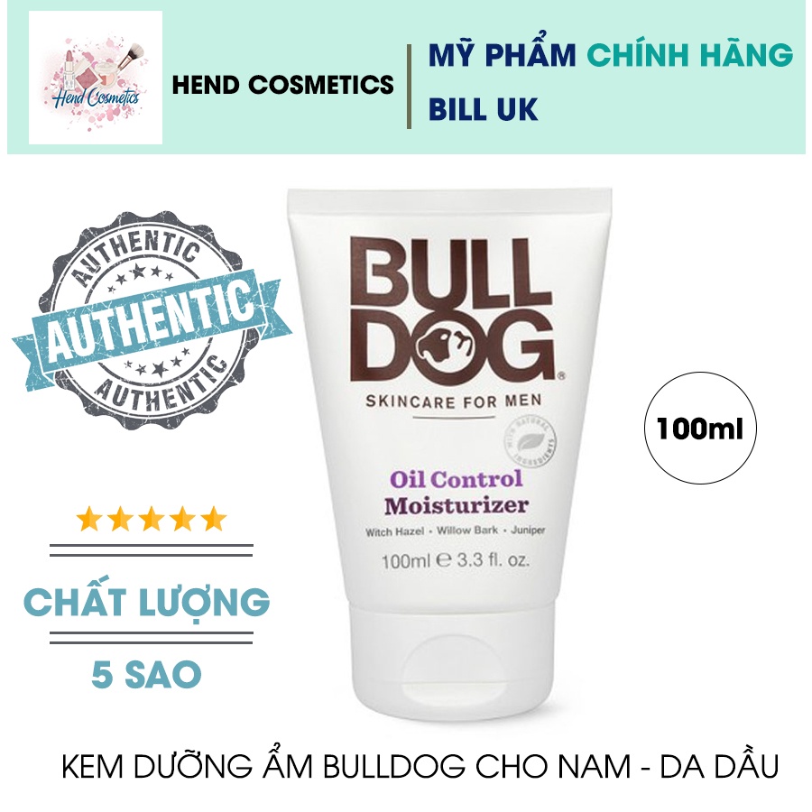 Kem Dưỡng Ẩm Bulldog Oil Control Moisturiser 100ml Cho Nam Da Dầu