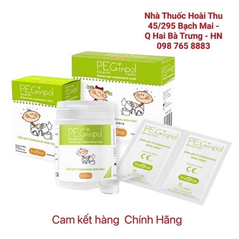 PEGINPOL Buona - Nhuận tràng , làm mềm phân, hết táo bón (Dạng lọ bột )