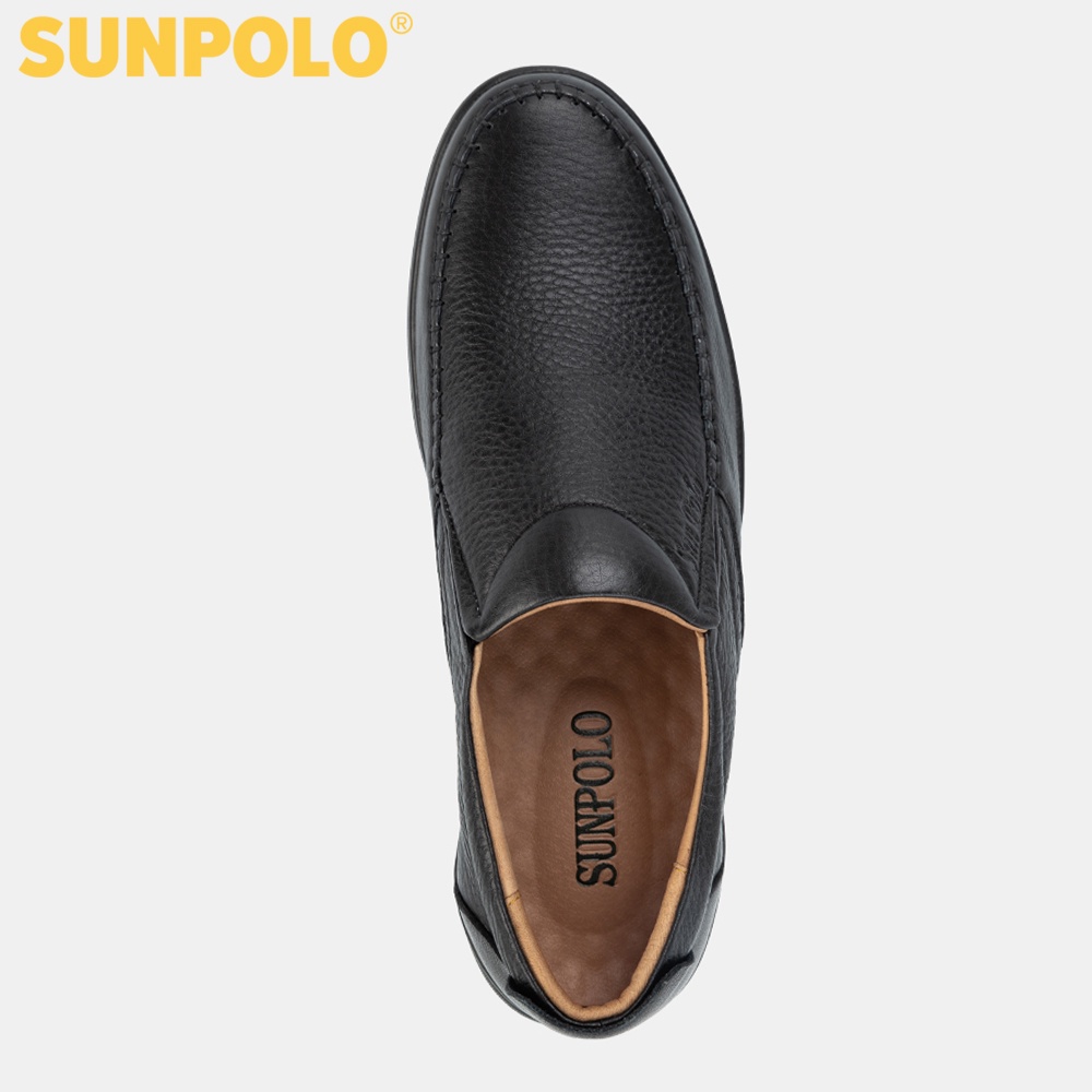 Giày lười nam Da bò cao cấp SUNPOLO đi làm công sở, đi chơi Màu Đen/Nâu - MU1732