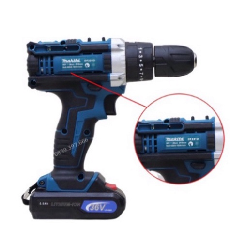 Máy Khoan Pin Makita 36v 3 Chức Năng Có Búa, Máy Bắt Vít 100% Lõi Đồng- Tặng Kèm Bộ Phụ Kiện 24 Chi Tiết HÀNG CAO CẤP
