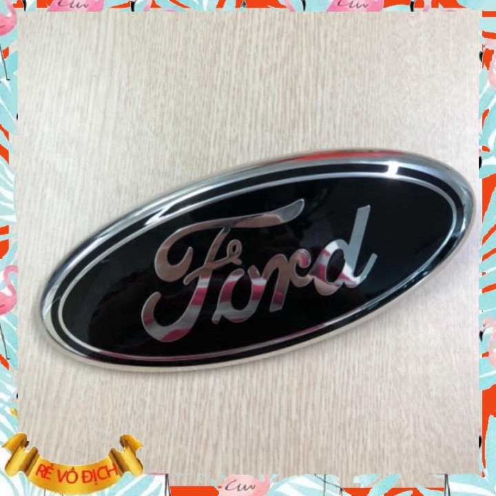 Logo biểu tượng truớc xe FORD Kích thước 23cm*9cm: Mầu Đen, Xanh và Lá Cờ Mỹ M