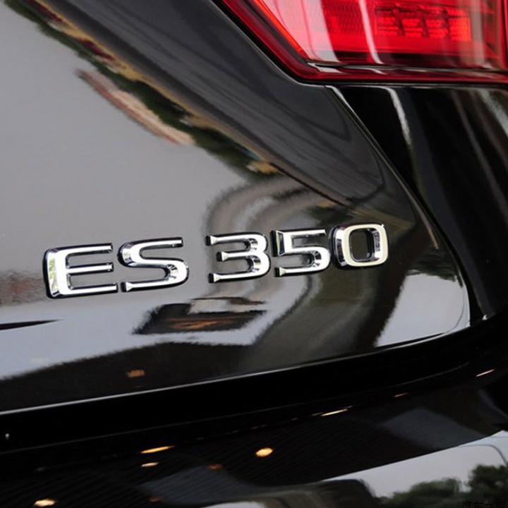 Decal tem chữ ES350 inox dán đuôi xe ô tô Lexus