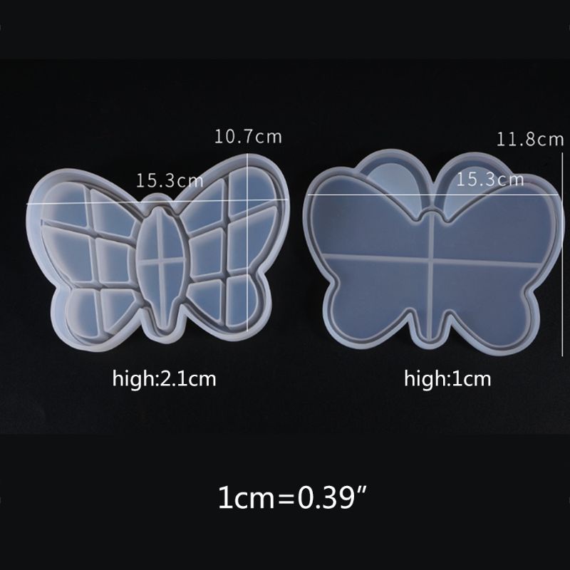 Khuôn Làm Trang Sức Thủ Công Bằng Nhựa UV Hình Gấu Và Bướm