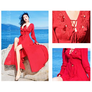 Đầm boho dài đi tiệc, Đầm boho đi biển, du lịch