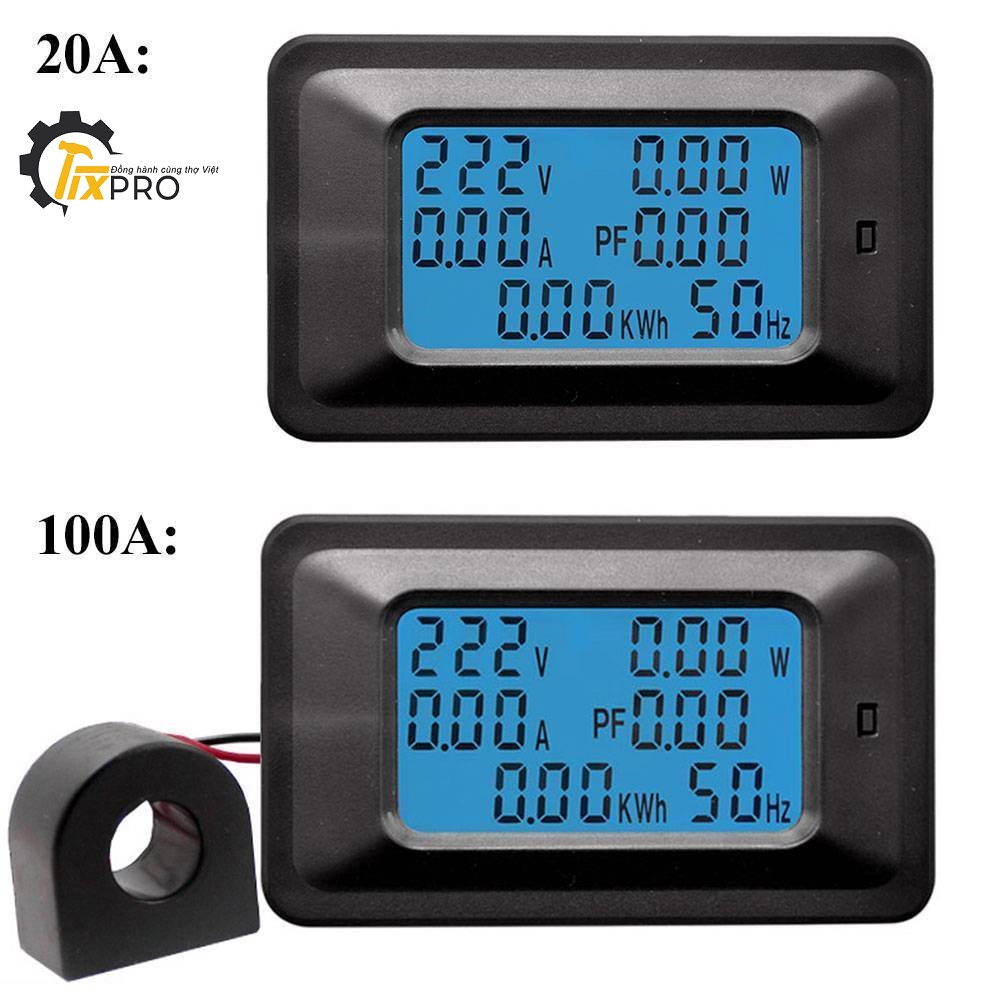 Đồng hồ đo điện AC 20A 6 thông số .