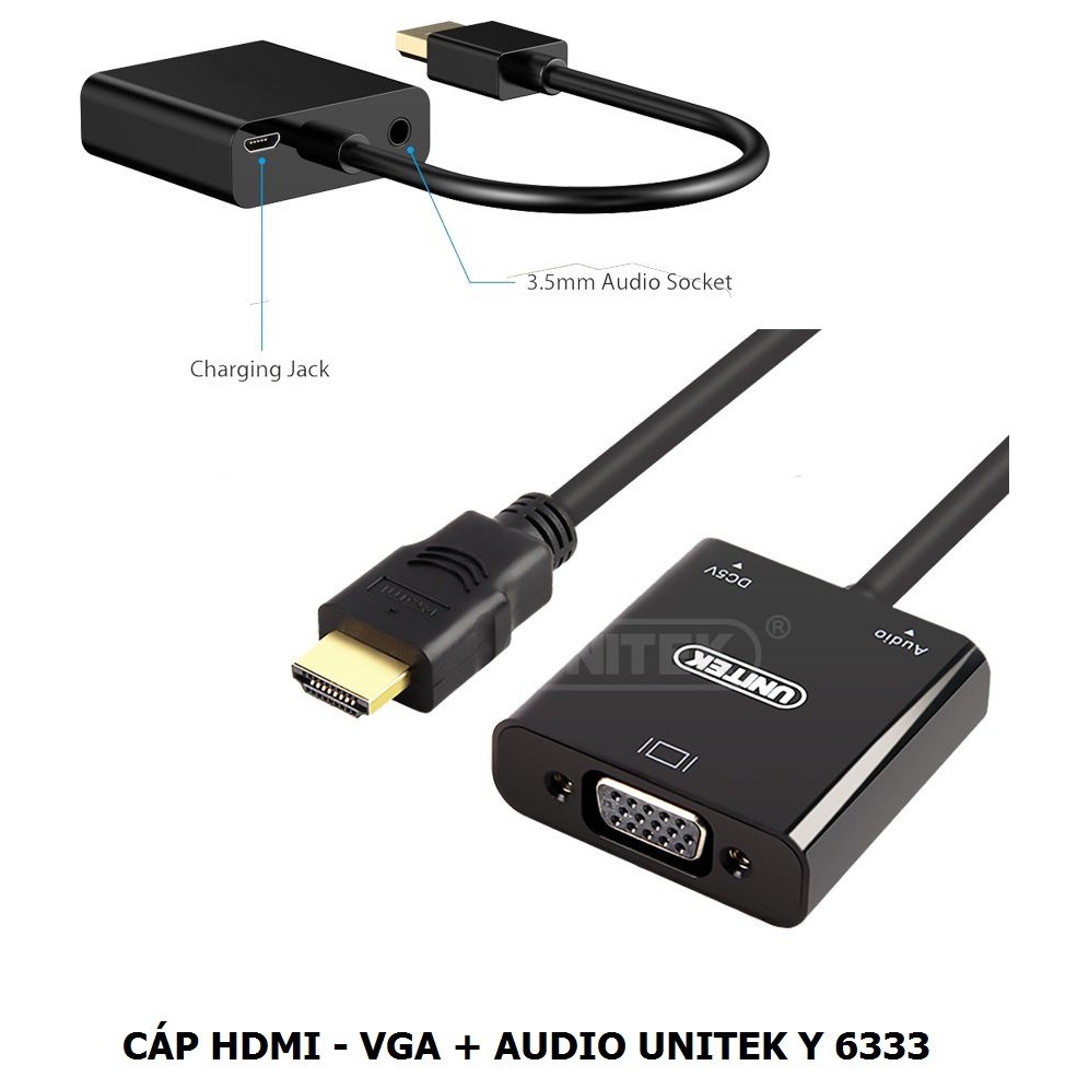 Cáp Chuyển HDMI Ra VGA Có AUDIO Y6333