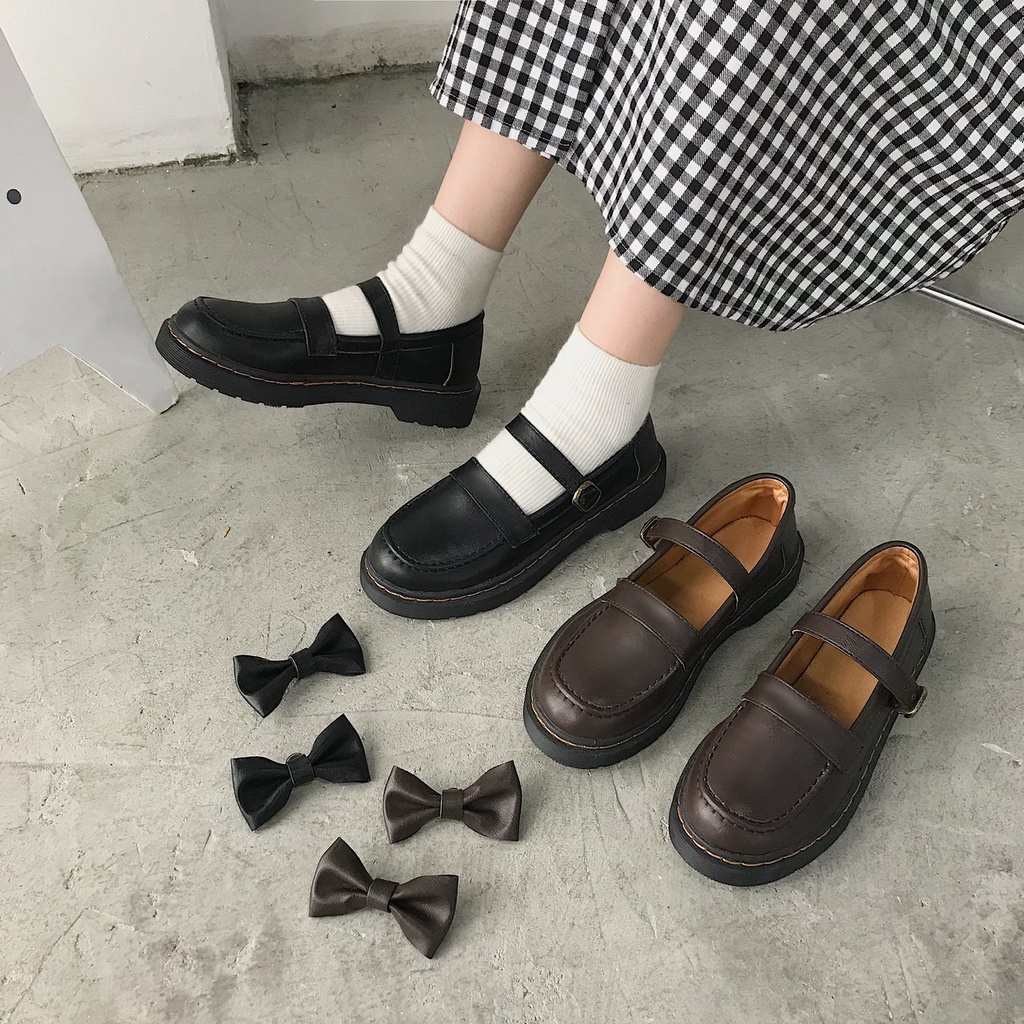 Giày Mary Janes kèm nơ có thể tháo rời mã 662 (ảnh thật ở cuối)