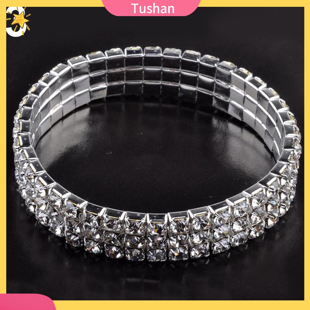 Vòng tay co giãn đính đá thời trang cho nữ