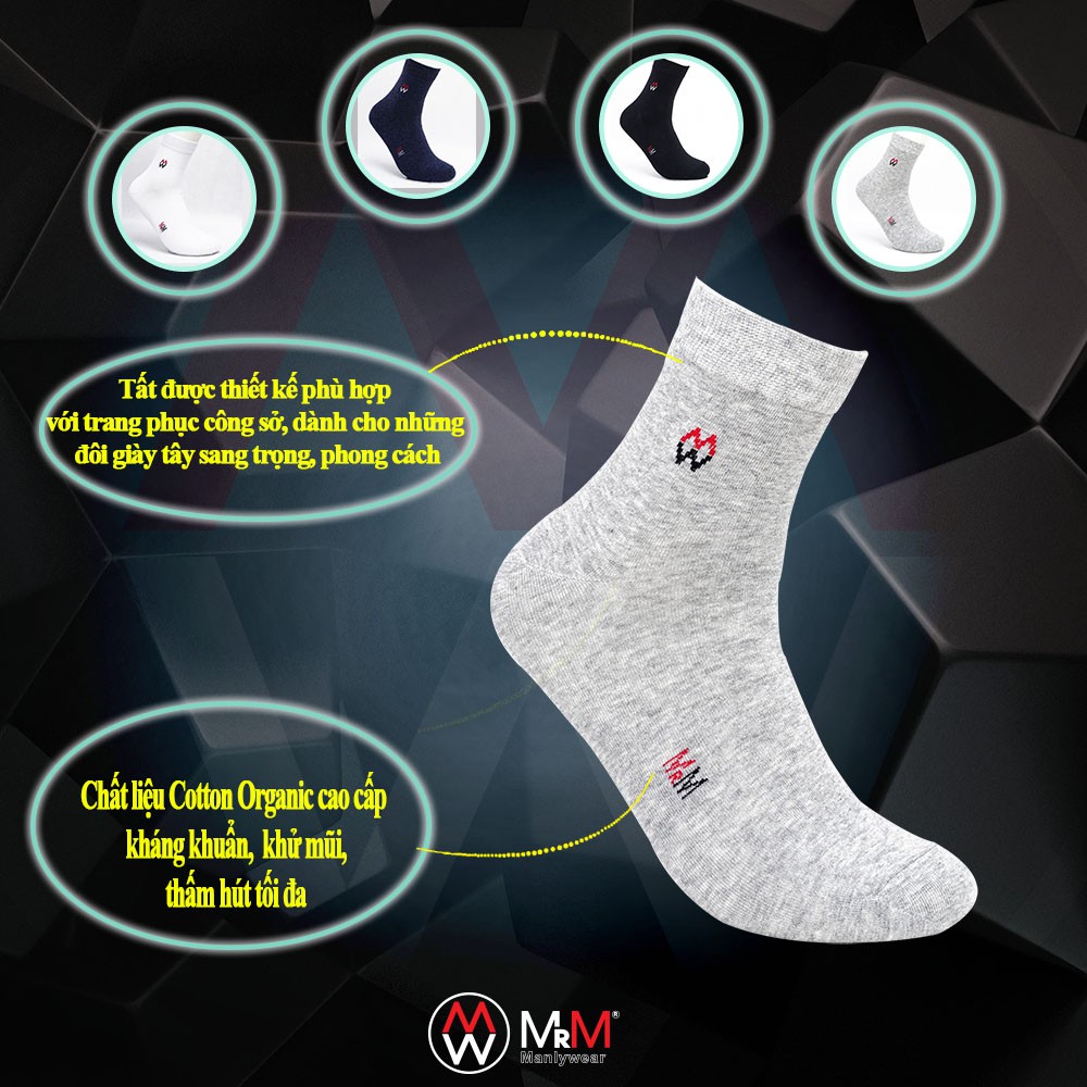 Hộp 5 đôi tất cổ dài nam chất liệu cotton MRM Manlywear MM