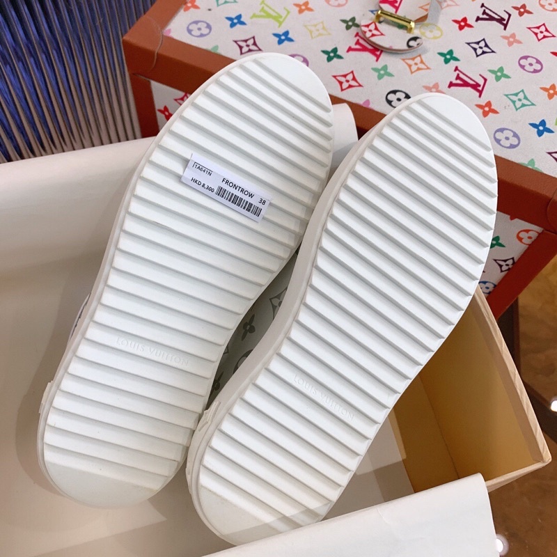 Giày thể thao logo LV Louis Vuitton cao cấp giày sneaker màu trắng cho nữ phối đồ thời trang