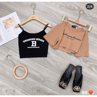 Sét Bộ Croptop B [áo + Bra]