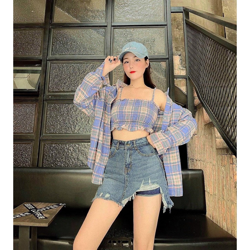 Chân váy jean tua rua (hình thật)- chân váy jean rách ngọc huyền - CAROTSHOP | BigBuy360 - bigbuy360.vn