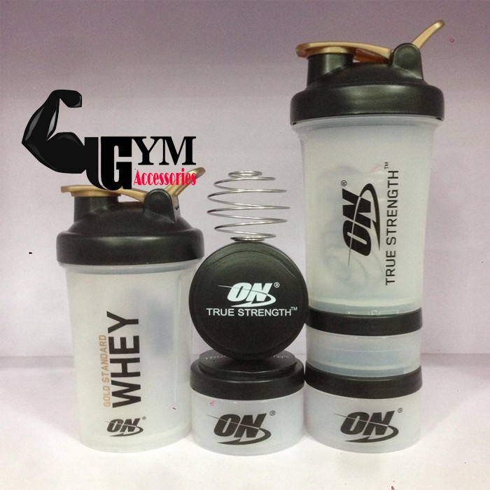 Bình lắc bình nước Shake bottle ON Gold Standard chính hãng 3 ngăn tiện dụng