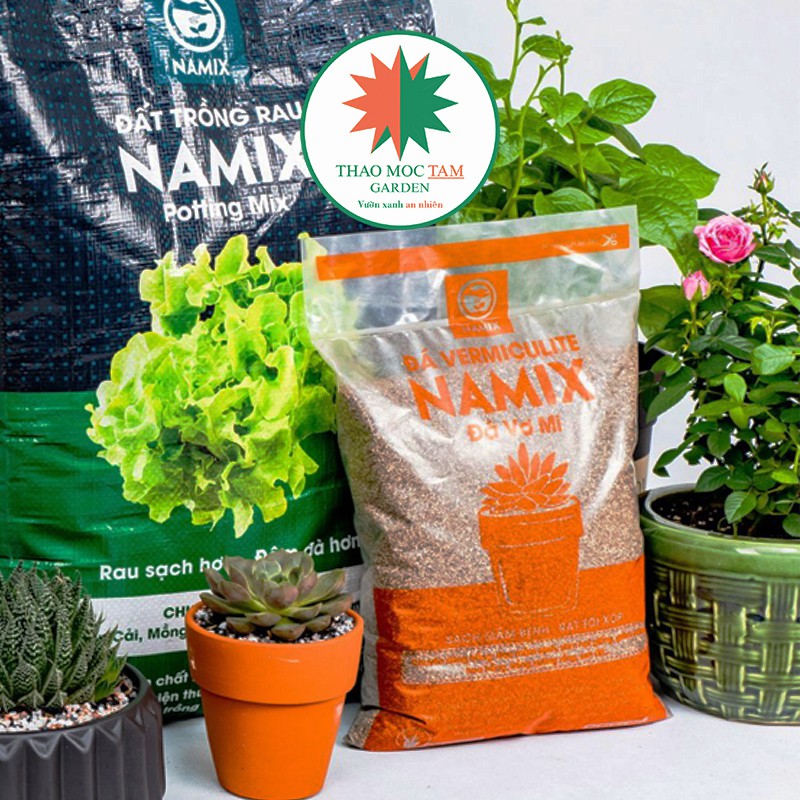 Đá Vermiculite Namix ươm cây, gieo hạt, giâm cành hoa hồng - Túi 5dm3