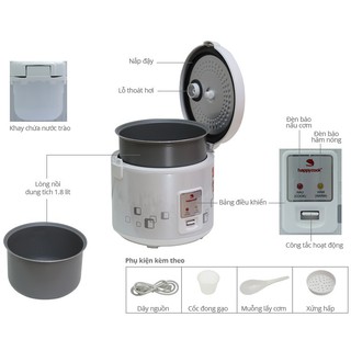 Nồi cơm điện Happy Cook HCJ-180T3D (1.8L)