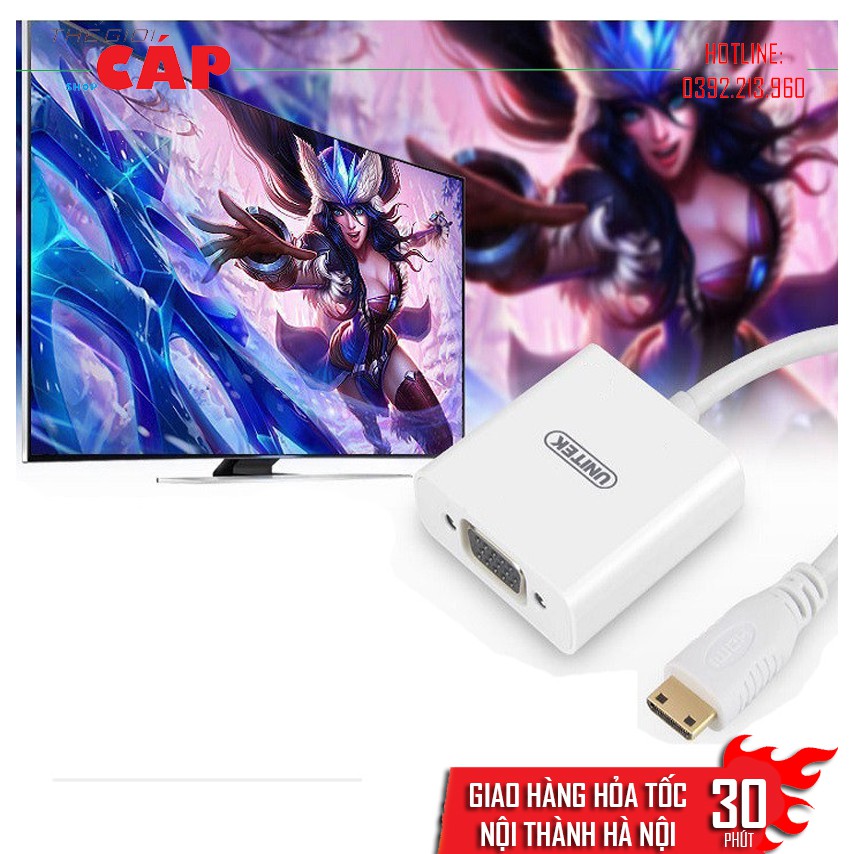 Cáp Chuyển Đổi Mini HDMI Sang VGA Unitek Y-5323