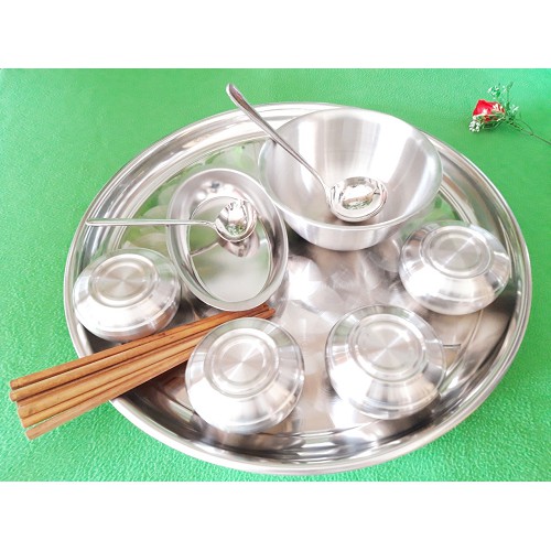 ( Hot ) Mâm cơm lớn inox 304 không sét 52cm