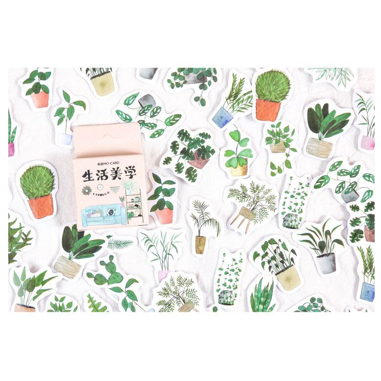 Bộ 45 Sticker Cây Cảnh E116