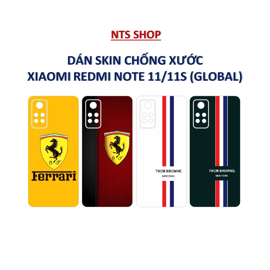 Dán skin 3M full mặt sau xiaomi redmi note 11/11s