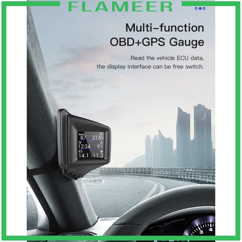 [FLAMEER] Car Head Up Display GPS OBD2 OBD Driving Computer Voltmeter LCD Screen