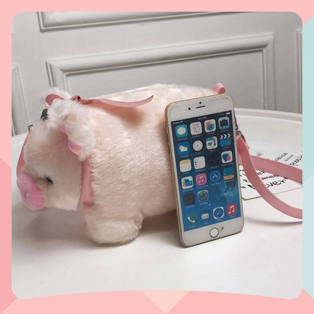 Túi Đeo Chéo Gấu Bông Hình Con Heo -  Túi Đeo Vai Gấu Con Heo Dễ Thương