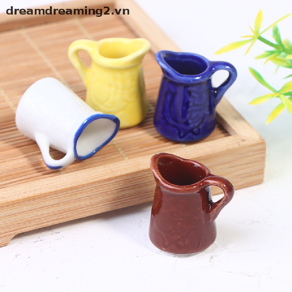 Bình đựng dầu gia vị bằng gốm sứ tỉ lệ 1:12 cho búp bê