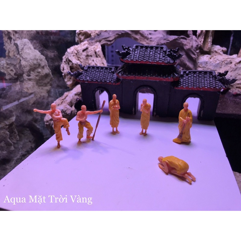 Set 6 tượng, mô hình, chú tiểu, nhà sư trang trí tiểu cảnh, hồ cá, bán cạn