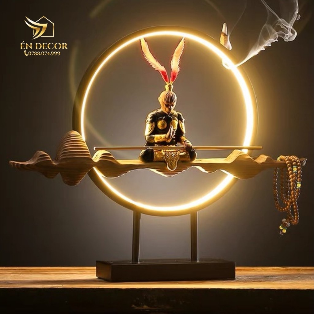 Tôn Ngộ Không, Có Đèn Led, Đốt Hương Trầm, Én Decor