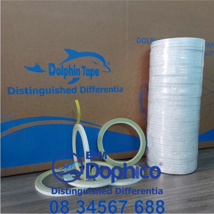 Băng dính 2 mặt vàng thêu bản rộng 5mm – Dùng trong công tác VPP, dán hồ sơ, bao thư, bưu thiếp, hộp quà..