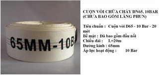 VÒI CHỮA CHÁY-D65-10BAR-20M (FIRE HOSE)