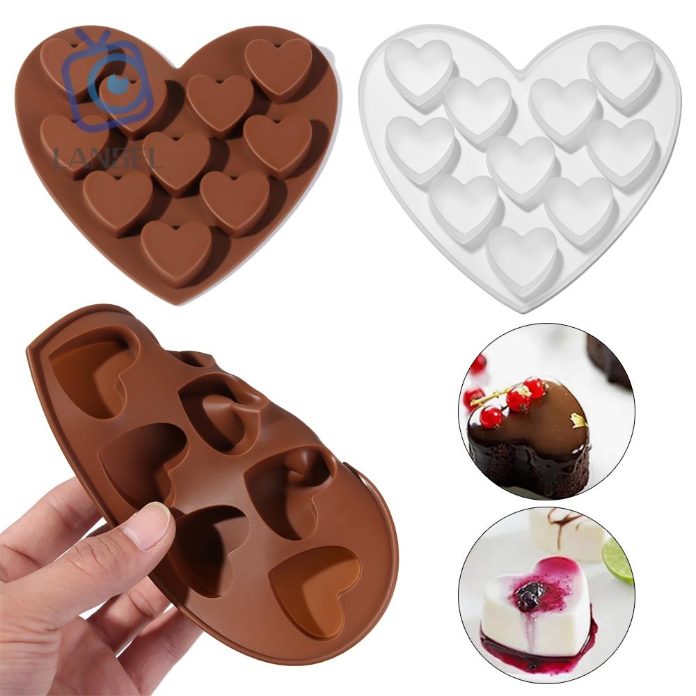 Khuôn Silicone Làm Bánh Hình Trái Tim Nhiều Màu Sắc