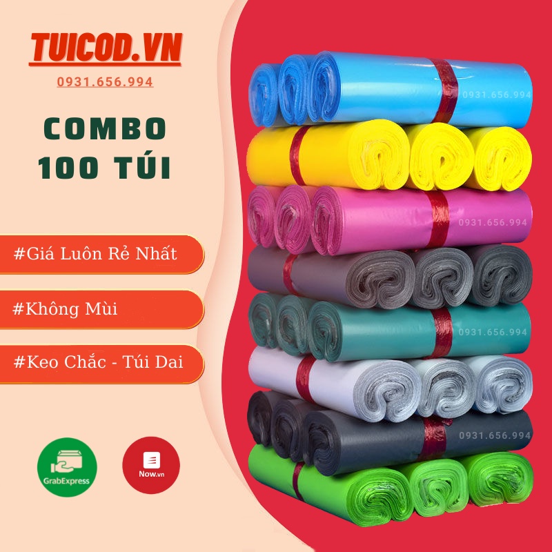 Cuộn 100 Túi Niêm Phong Đủ Size Đóng Hàng Tự Dính Giá Xưởng