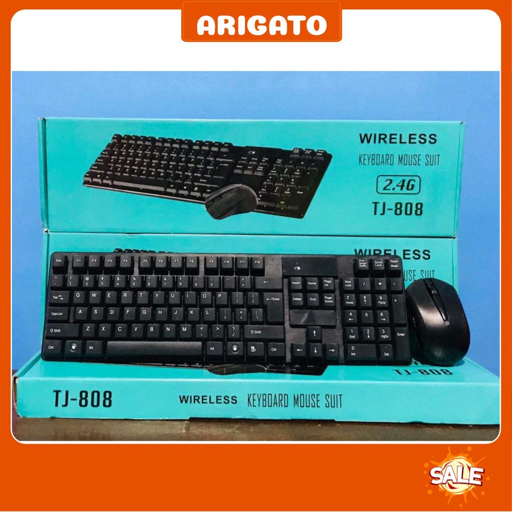 Bộ phím chuột văn phòng không dây Aigo WQ7602 TJ 808 phím chuột mini G1000 thumbnail