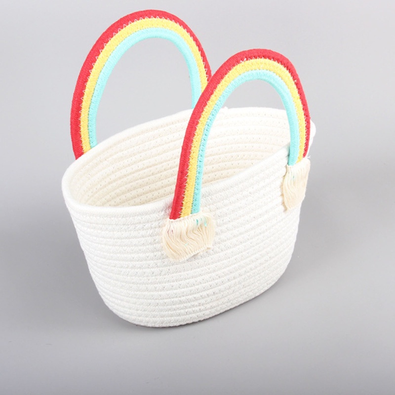 Túi Đeo Vai Đan Mây Màu Cầu Vồng Đa Năng Thời Trang Đi Biển Mùa Hè Cho Nữ