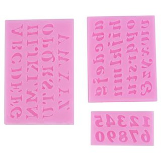 BỘ 3 KHUÔN SILICON CHỮ & SỐ NHỎ (2502.002)