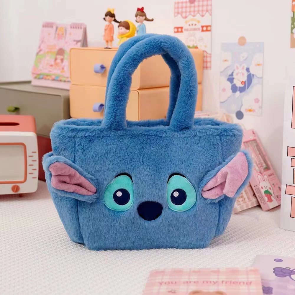 Ag Túi Đựng Mỹ Phẩm Cầm Tay In Hình Stitch Hoạt Hình Nhật Bản Hoàn Thiện