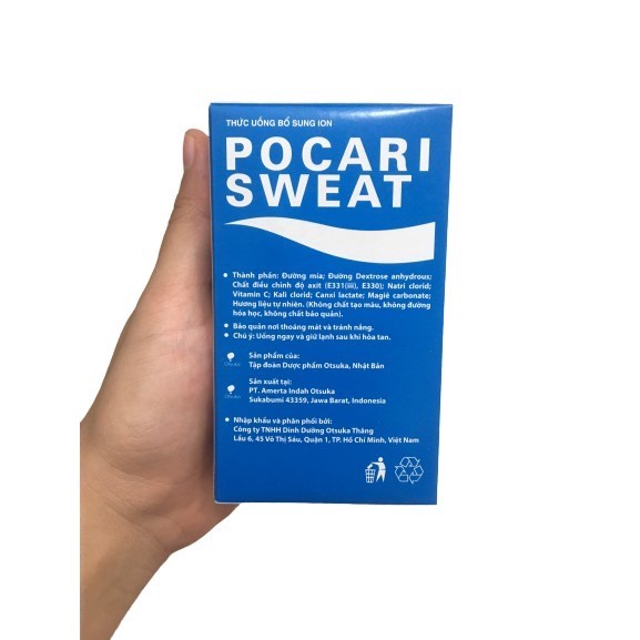 POCARI SWEAT DẠNG BỘT HỘP 5 GÓI X 15G - BỔ SUNG ION, BÙ NƯỚC