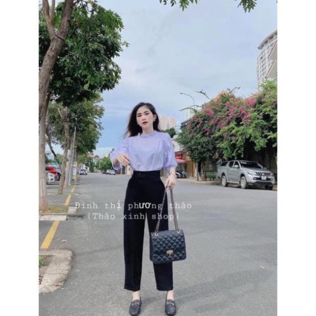 Quần Baggy Cúc Lệch - Chất Tuyết Mưa - Cạp cao - Siêu Tôn Dáng | BigBuy360 - bigbuy360.vn