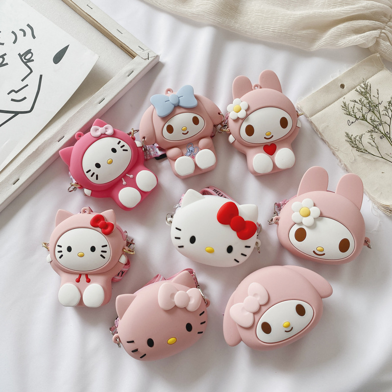 Túi Đeo Vai Hình Mèo Hello Kitty Dễ Thương Dành Cho Bé Gái