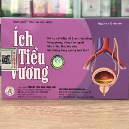 Ích tiểu vương - Hỗ trợ giảm tình trạng tiểu són, tiểu nhiều lần (Hộp 30 viên)